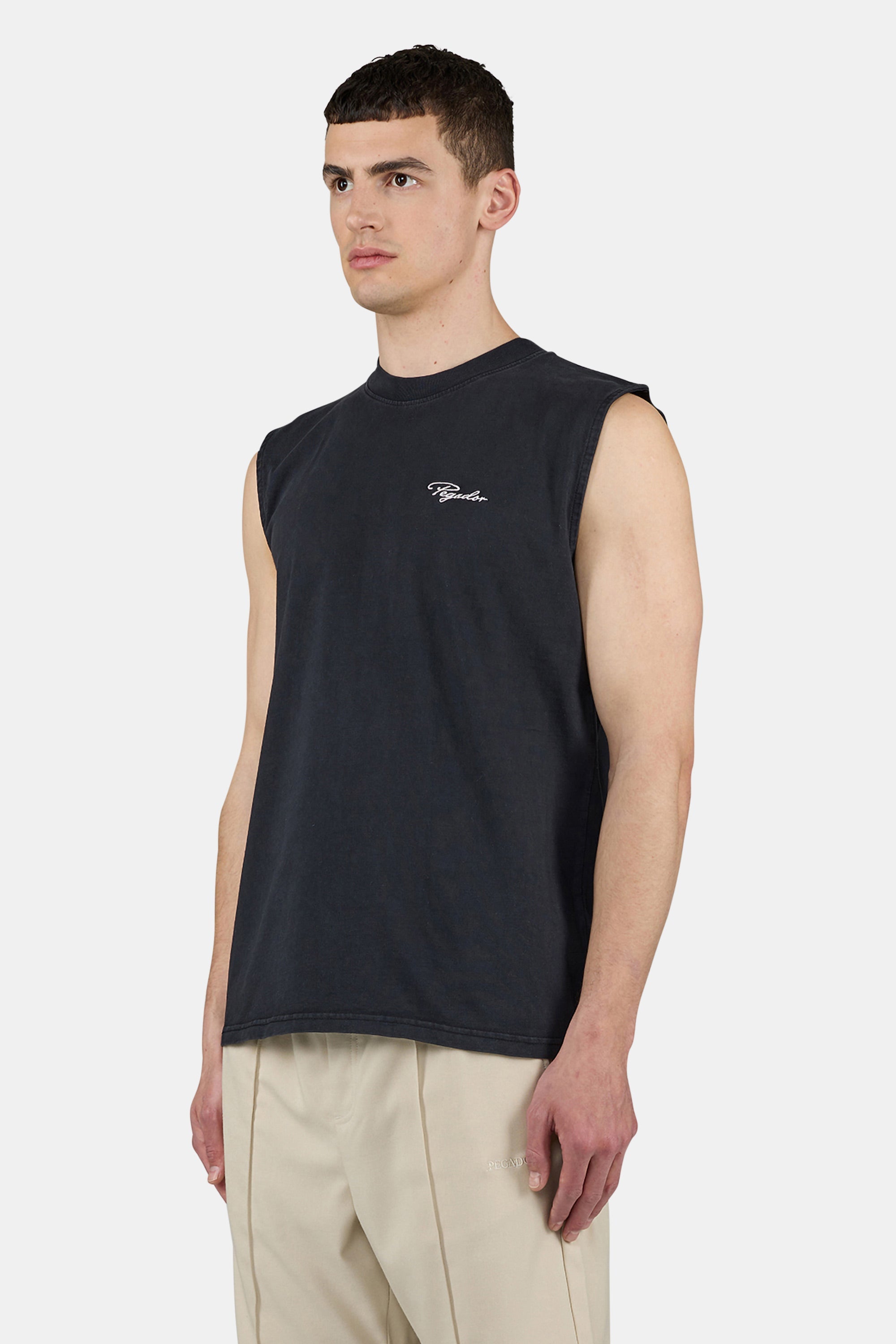Signar Sleeveless Tee Vintage Black Unbleached