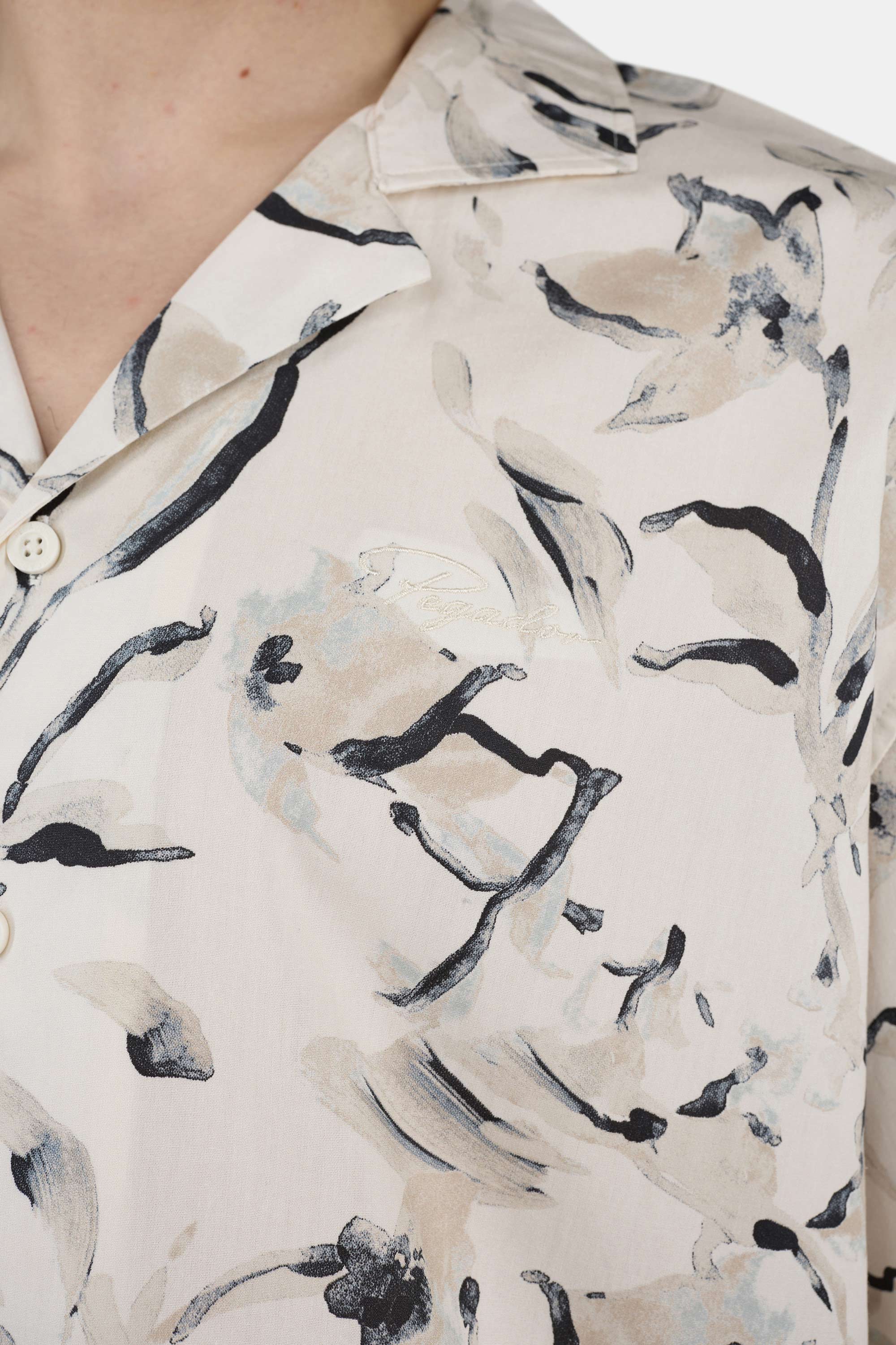 Novo Printed Summer Shirt Unbleached