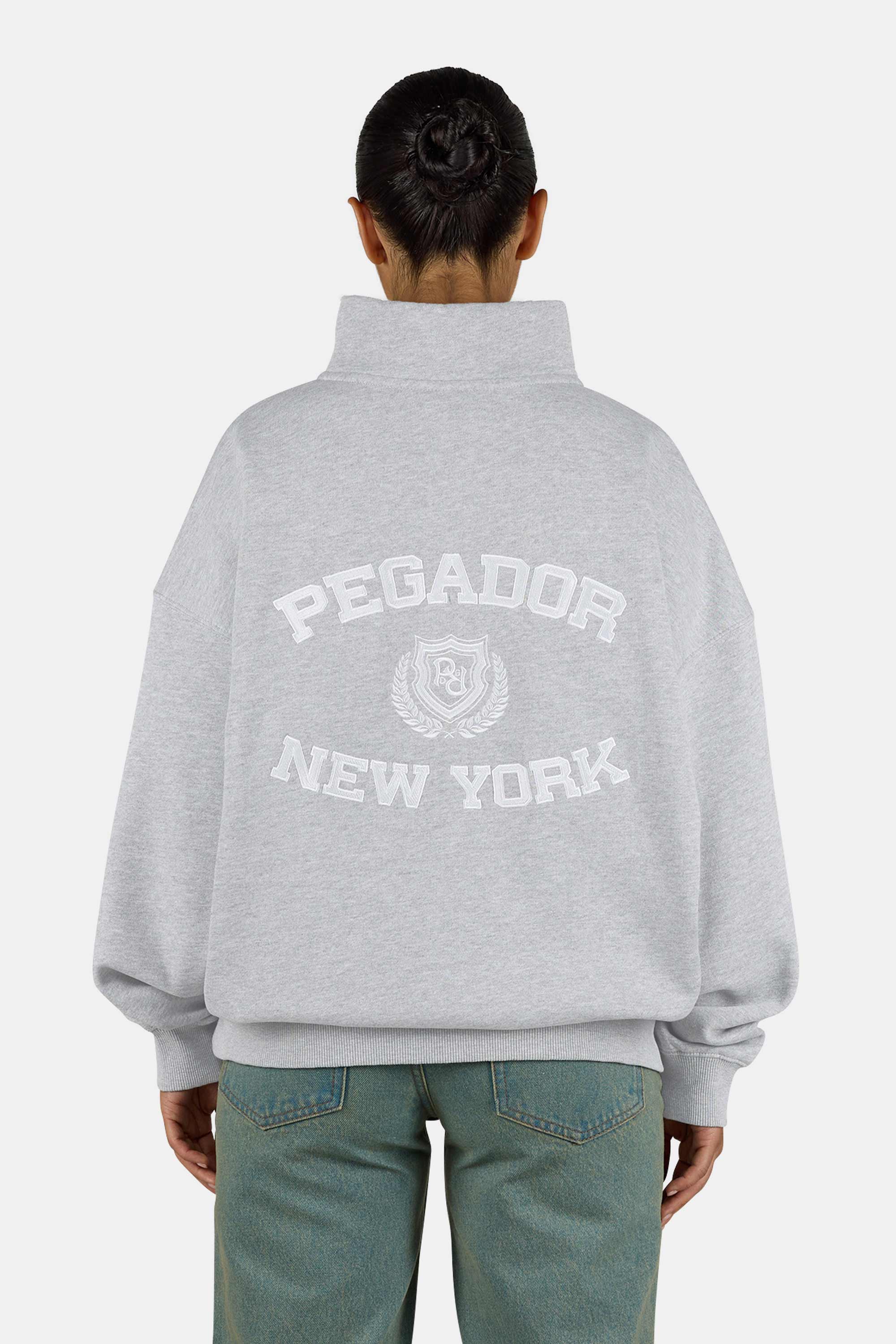 Frieda Oversized Halfzip Sweater Heather Grey