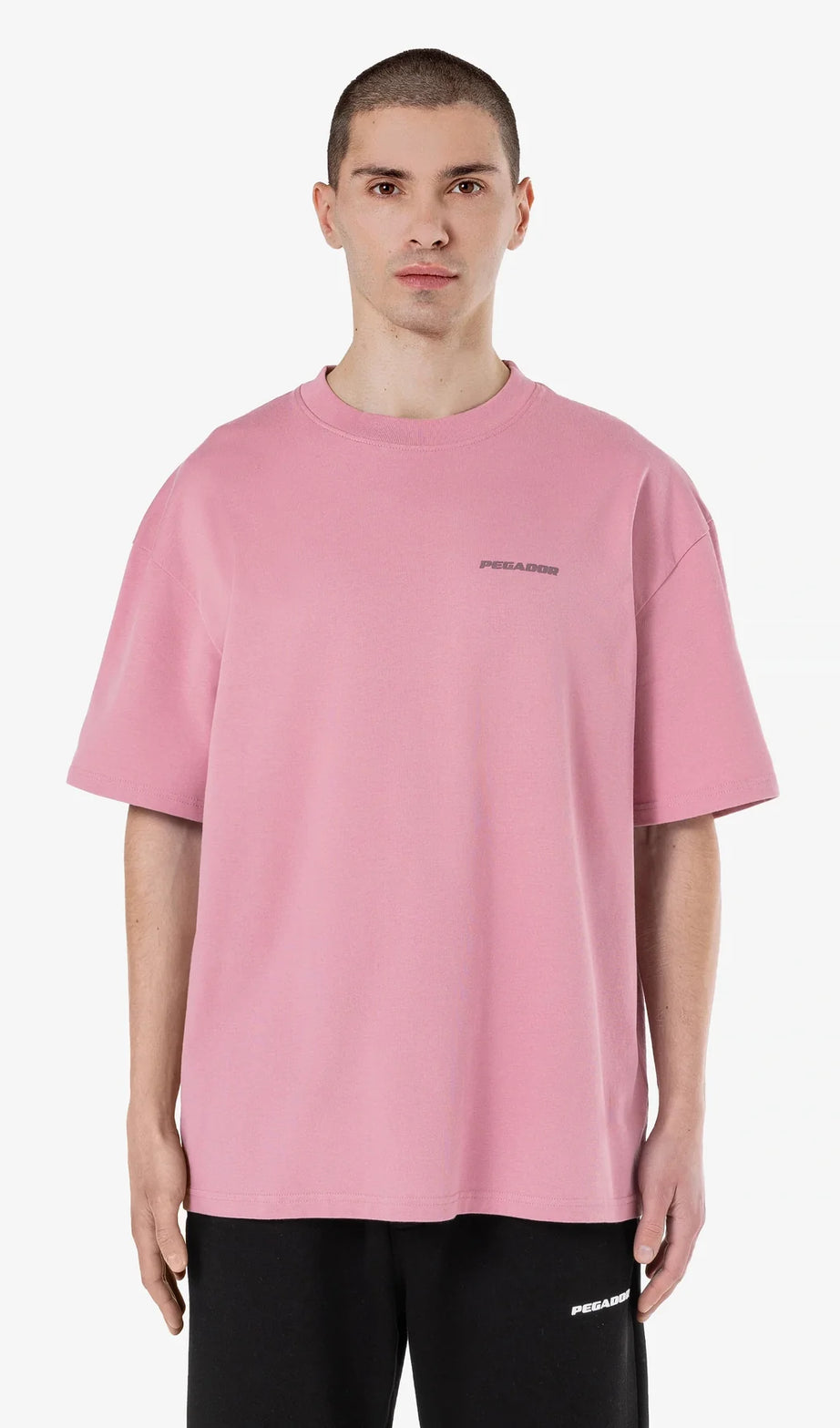 Logo Oversized Tee Washed Rust Pink Gum