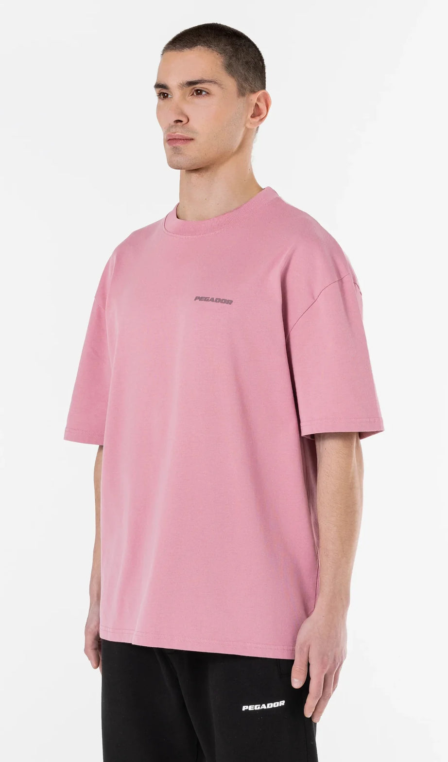Logo Oversized Tee Washed Rust Pink Gum