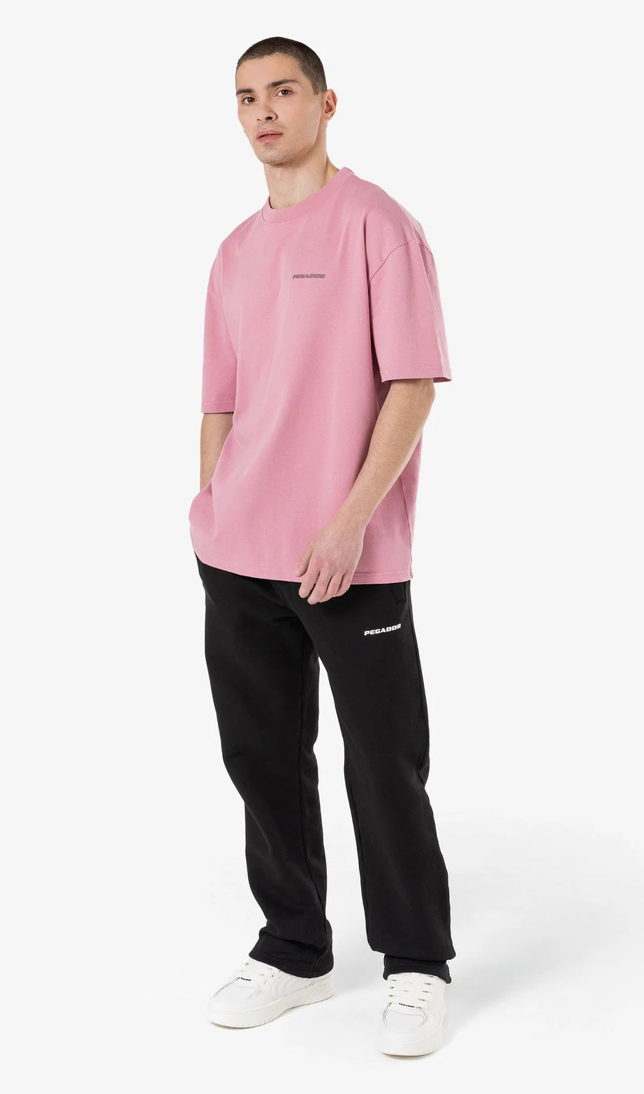Logo Oversized Tee Washed Rust Pink Gum