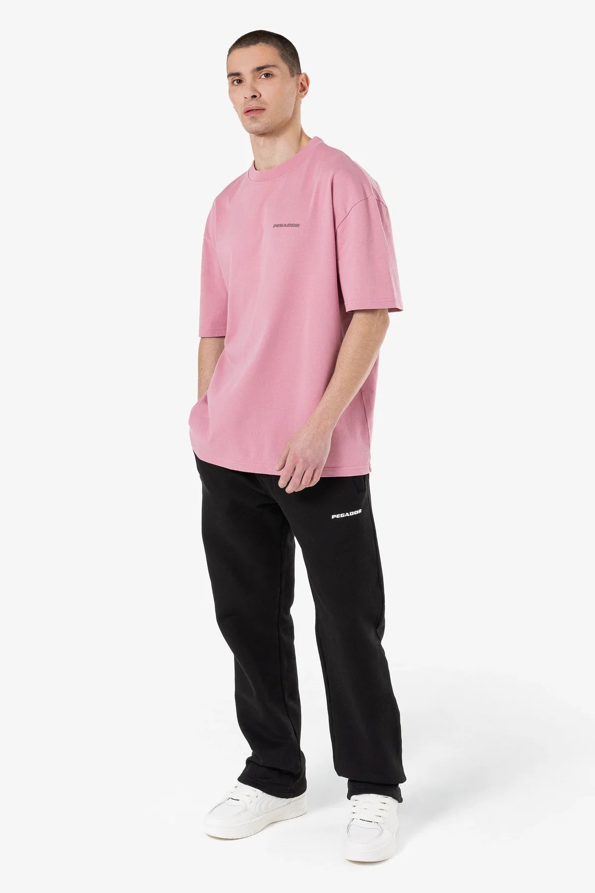 Logo Oversized Tee Washed Rust Pink Gum