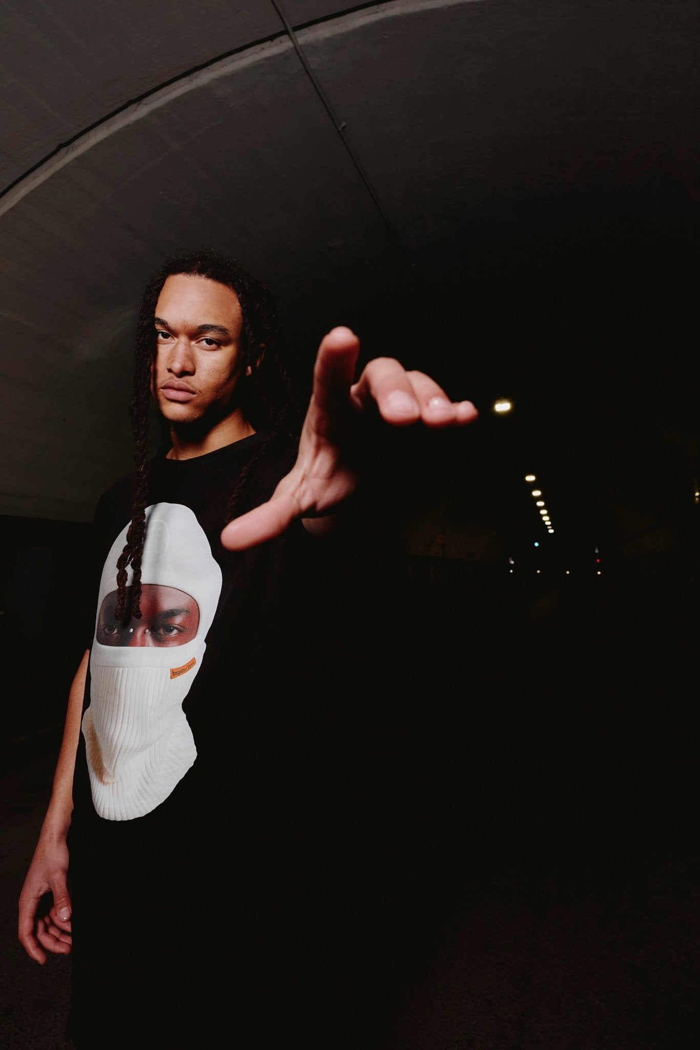 White balaclava oversize tee - Drakkar shop