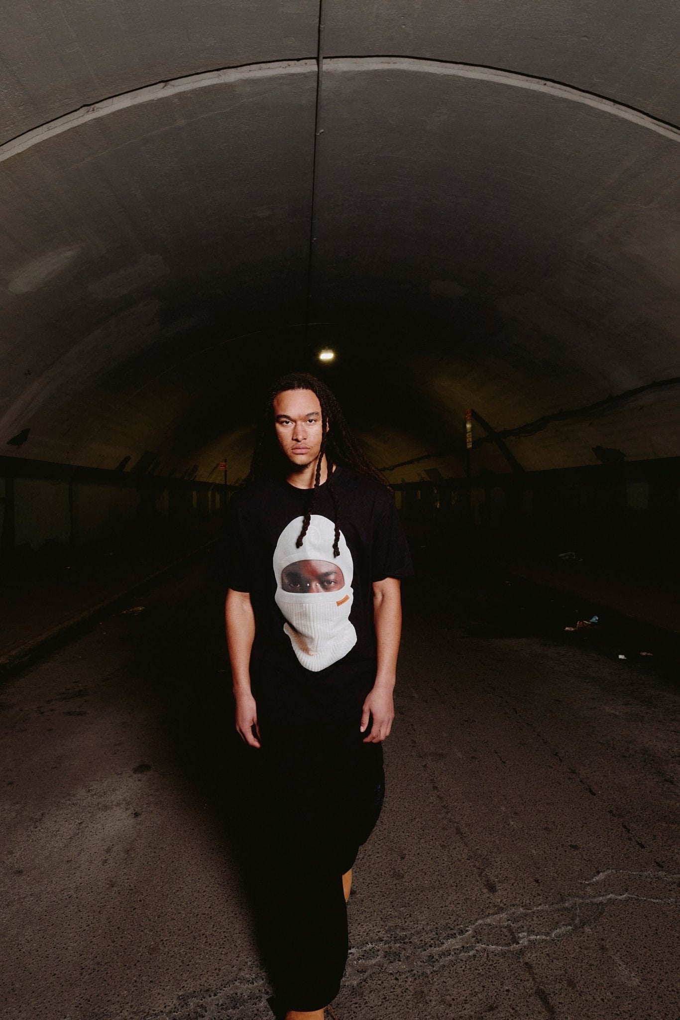 White balaclava oversize tee - Drakkar shop