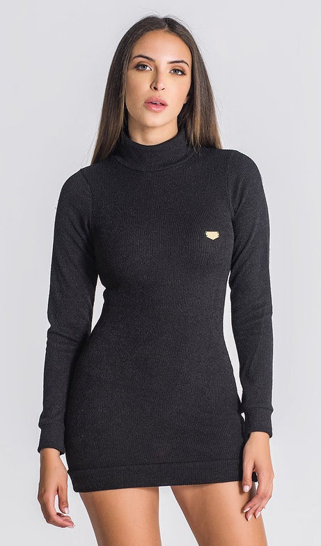 Black Core Turtleneck Dress - Drakkar shop