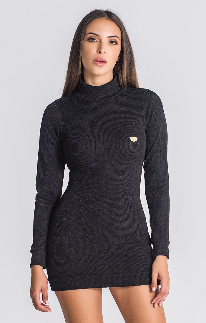 Black Core Turtleneck Dress - Drakkar shop