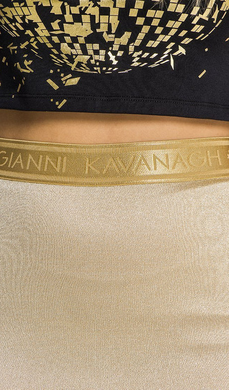 GOLD STUDIO 54 LUREX SKIRT - Drakkar shop