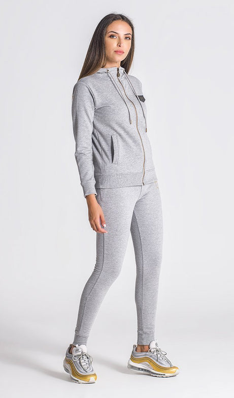 Grey Melange Core Hoodie Jacket - Drakkar shop