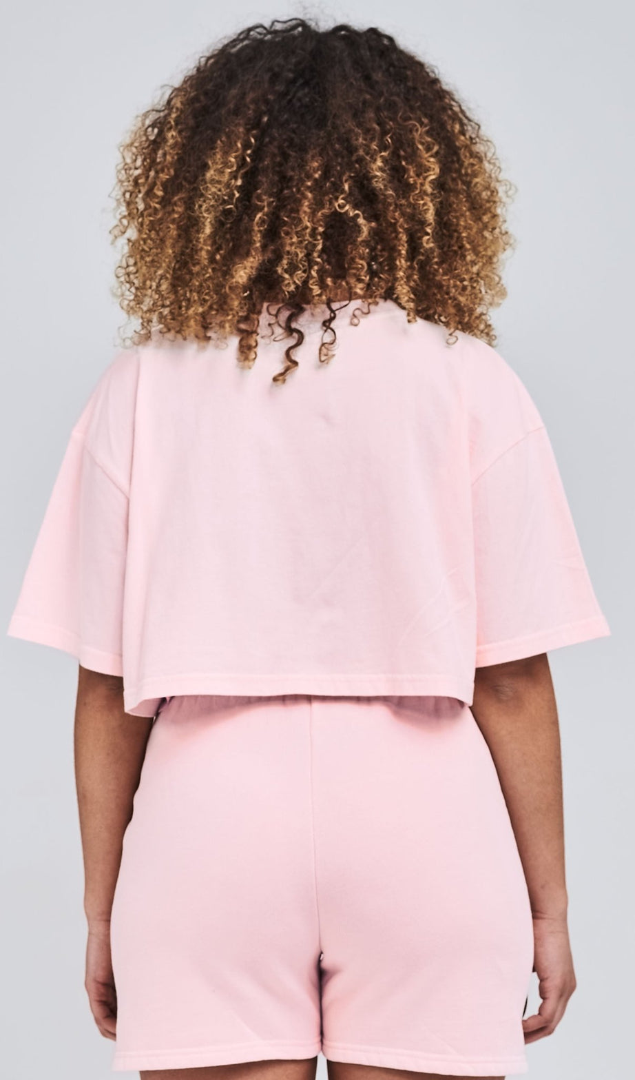 LAYLA OVERSIZED CROPPED TEE WASHED FLAMINGO - Drakkar shop