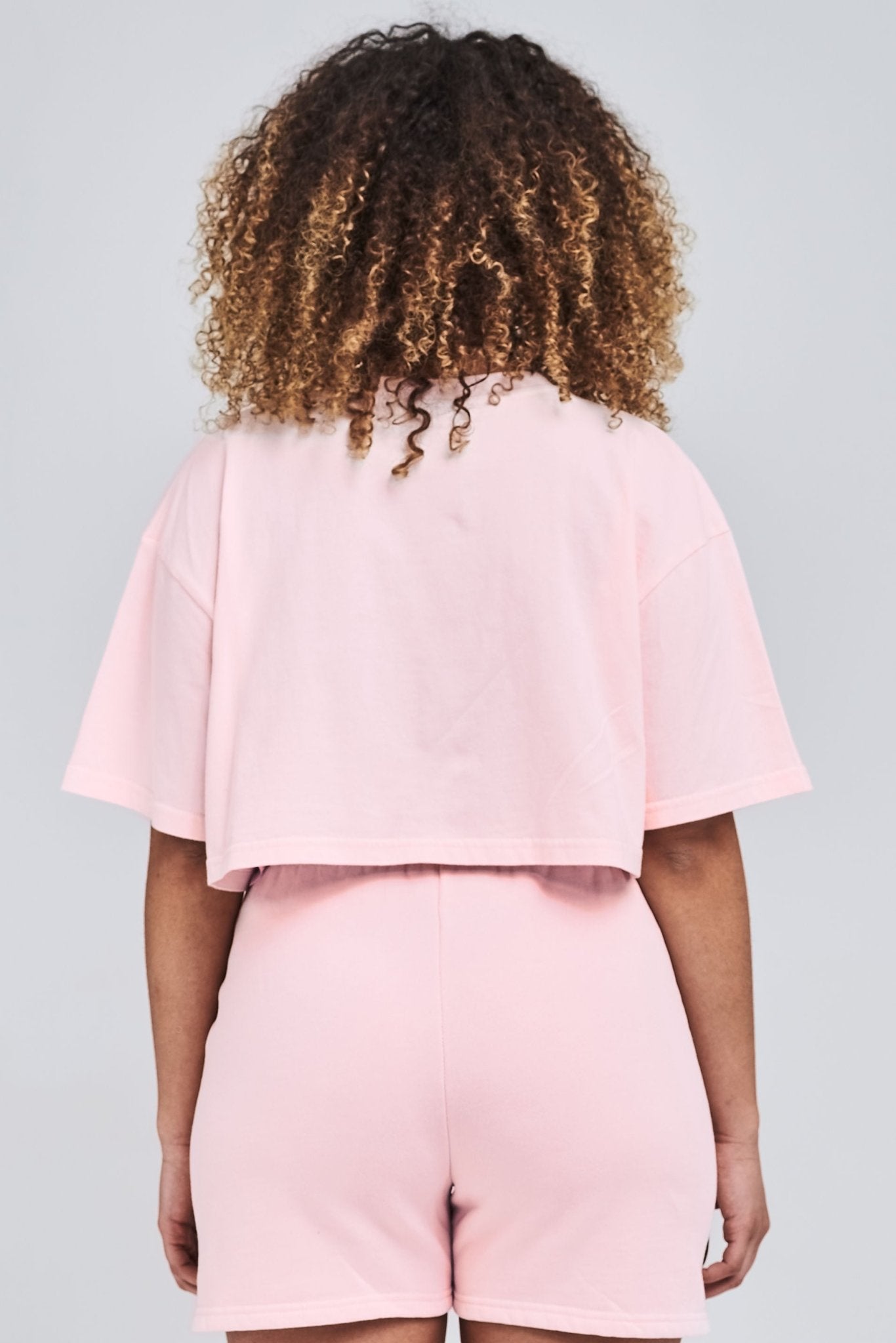 LAYLA OVERSIZED CROPPED TEE WASHED FLAMINGO - Drakkar shop