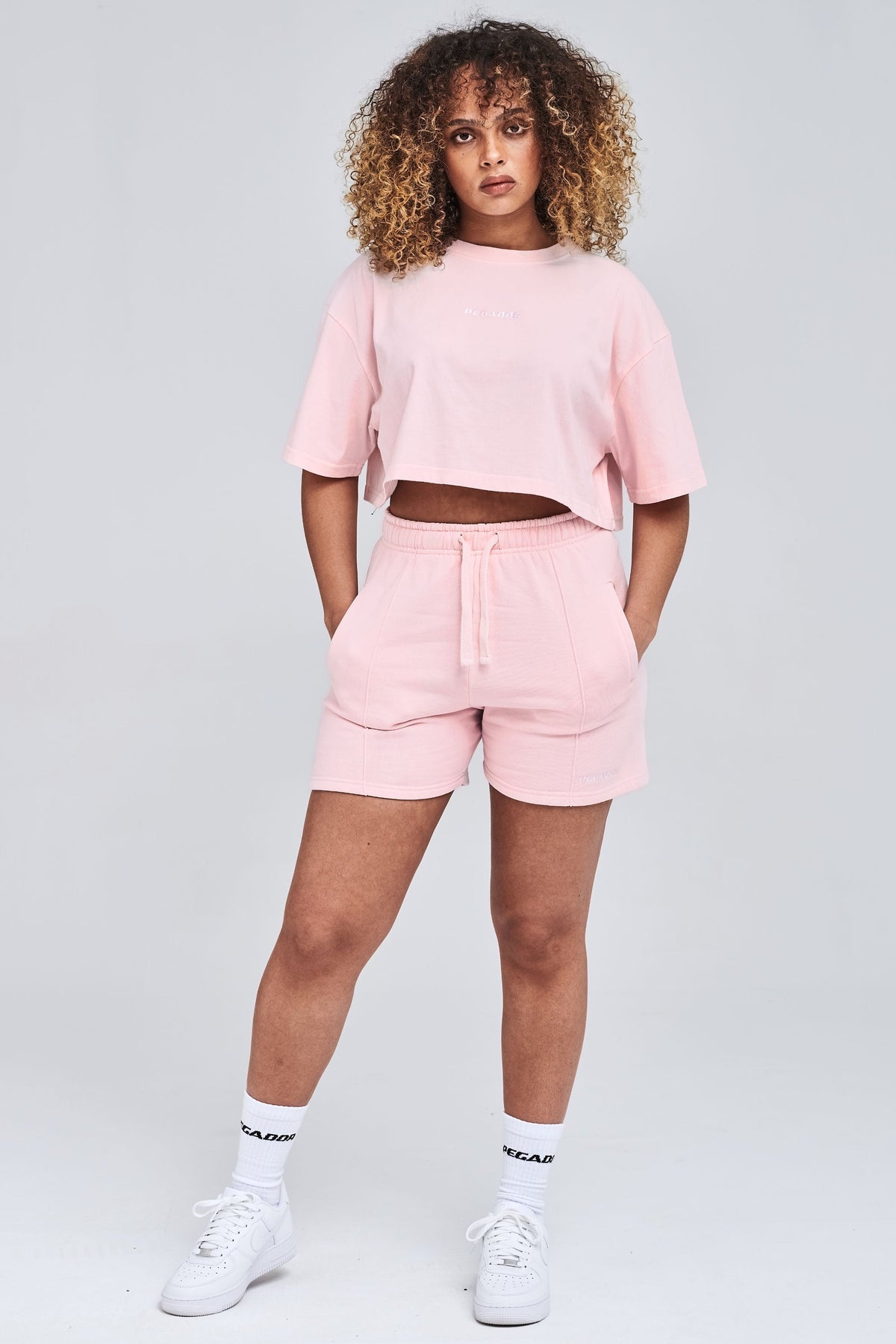 LAYLA OVERSIZED CROPPED TEE WASHED FLAMINGO - Drakkar shop