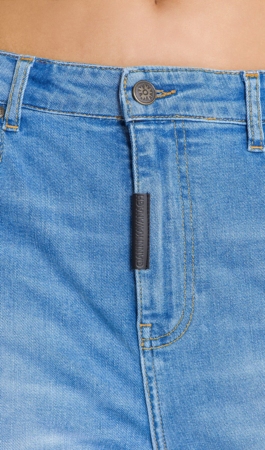 LIGHT BLUE GK IRON MOM JEANS - Drakkar shop