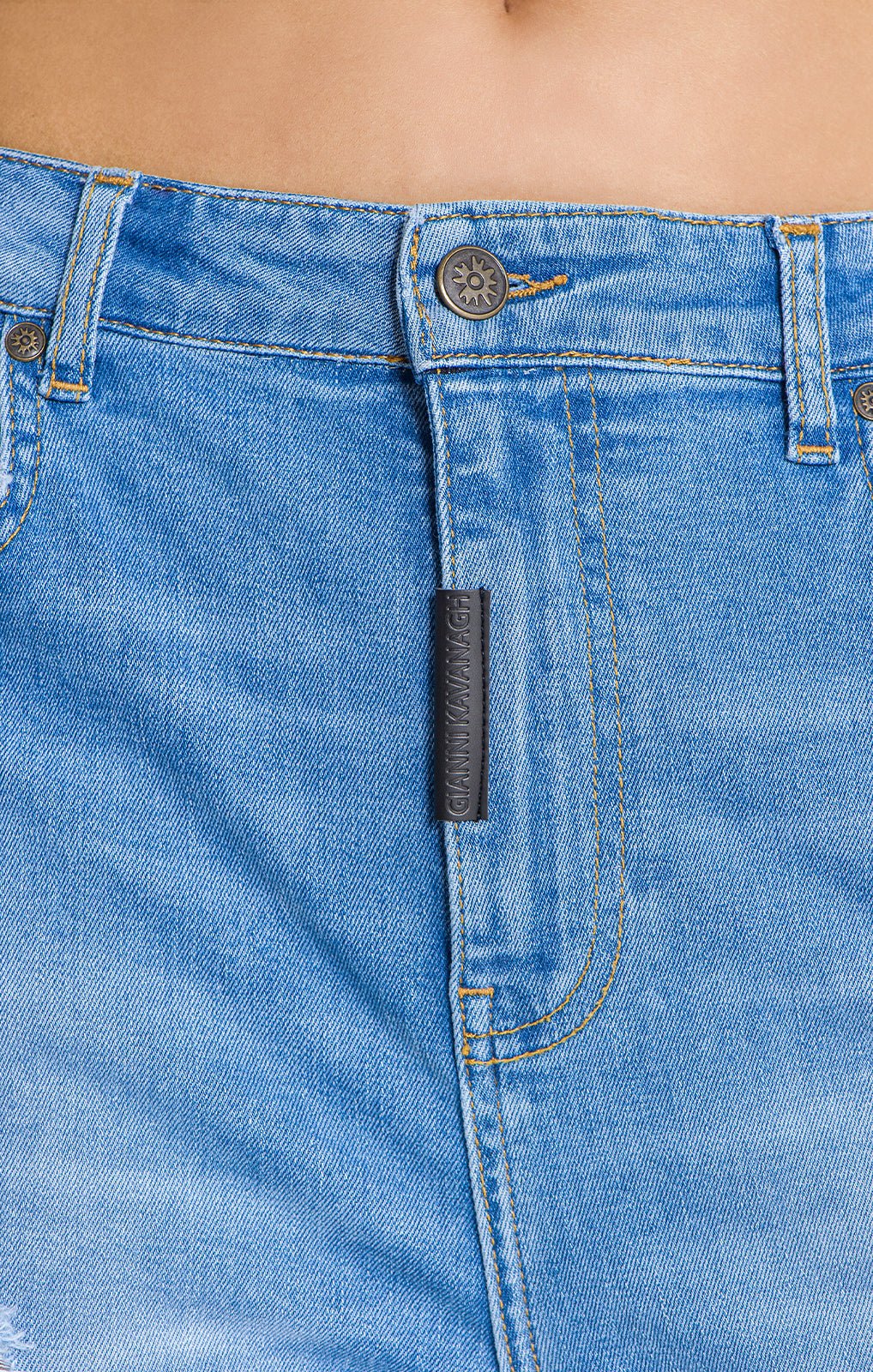 LIGHT BLUE GK IRON MOM JEANS - Drakkar shop