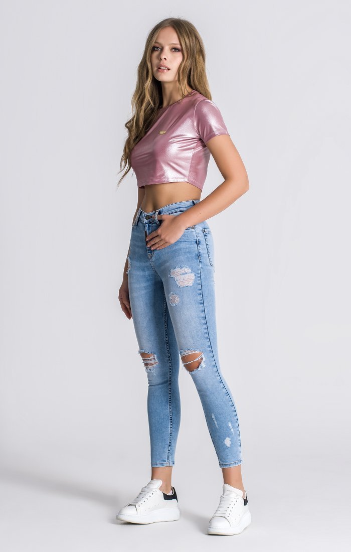 PINK CORE WINNERS CROPPED TEE - Drakkar shop