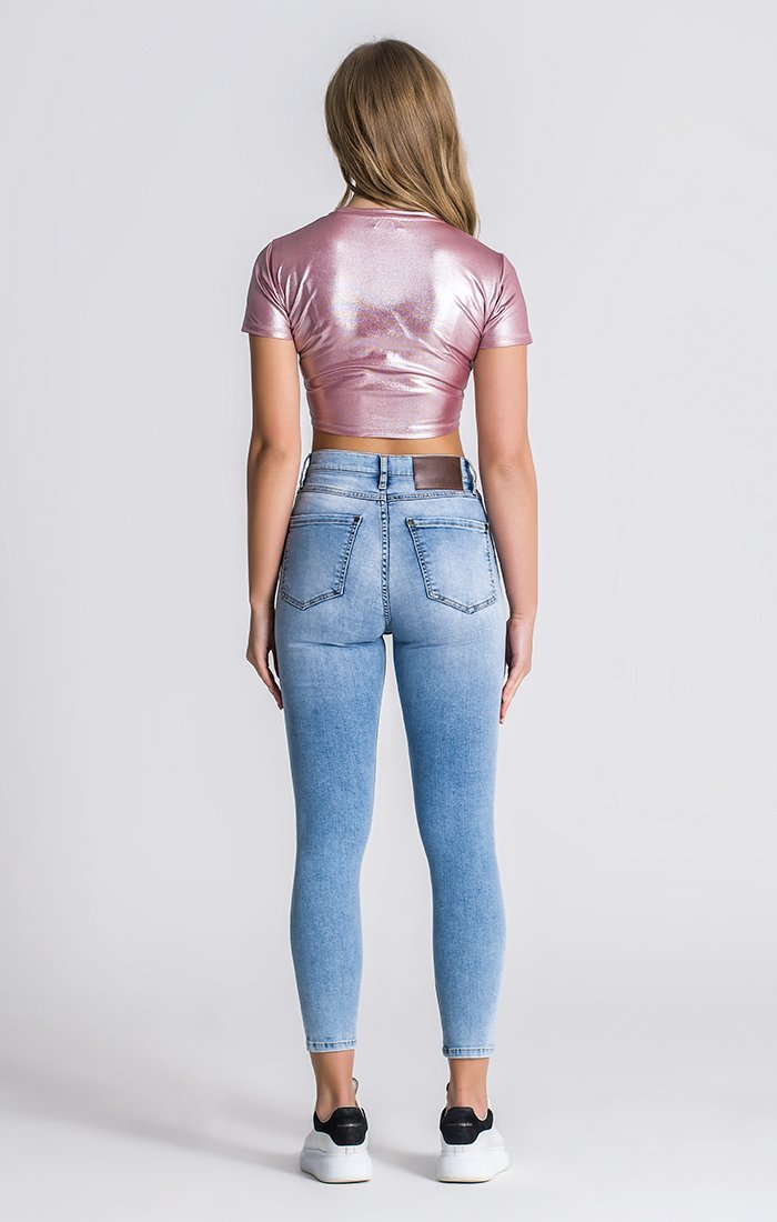 PINK CORE WINNERS CROPPED TEE - Drakkar shop