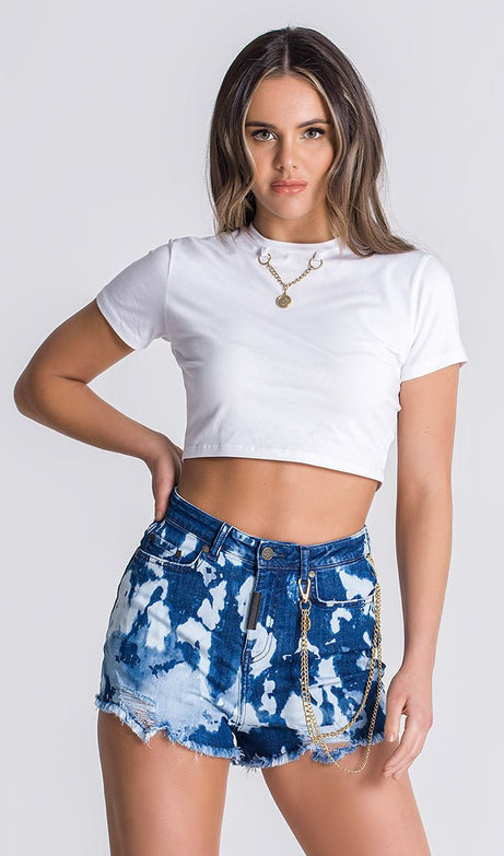 WHITE CHAINED DAISY TEE - Drakkar shop