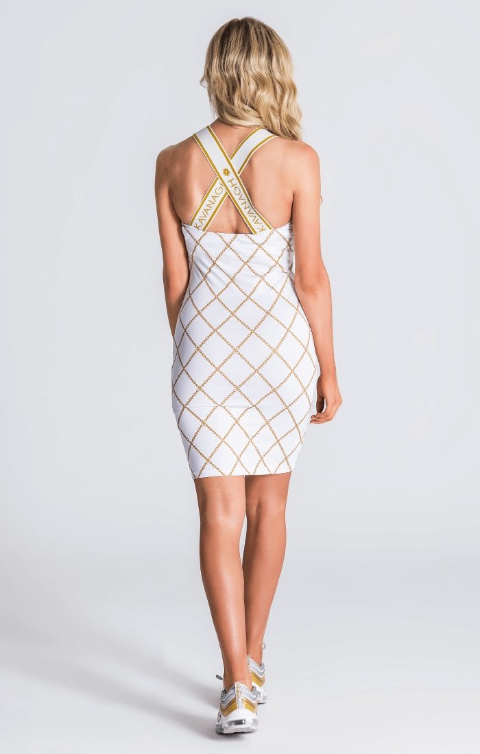 White Dress With Wide Elastic Straps - Drakkar shop
