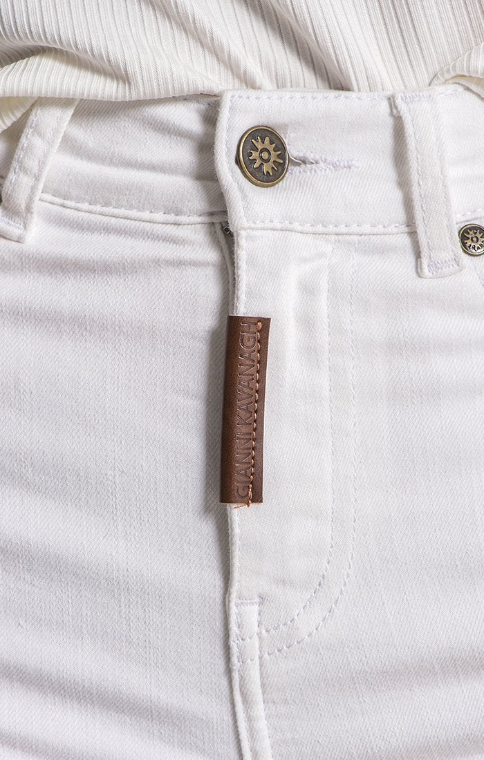 WHITE GK RIPPED SHORTS - Drakkar shop